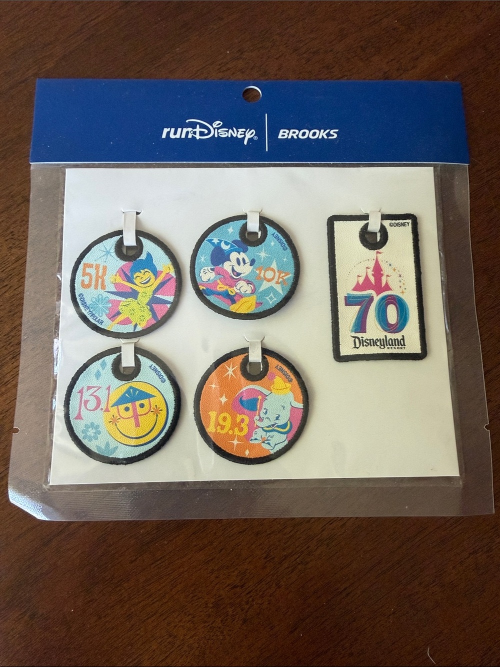 Disney Colorful Race Bib Charm Set - Blue, Orange, Yellow, Pink